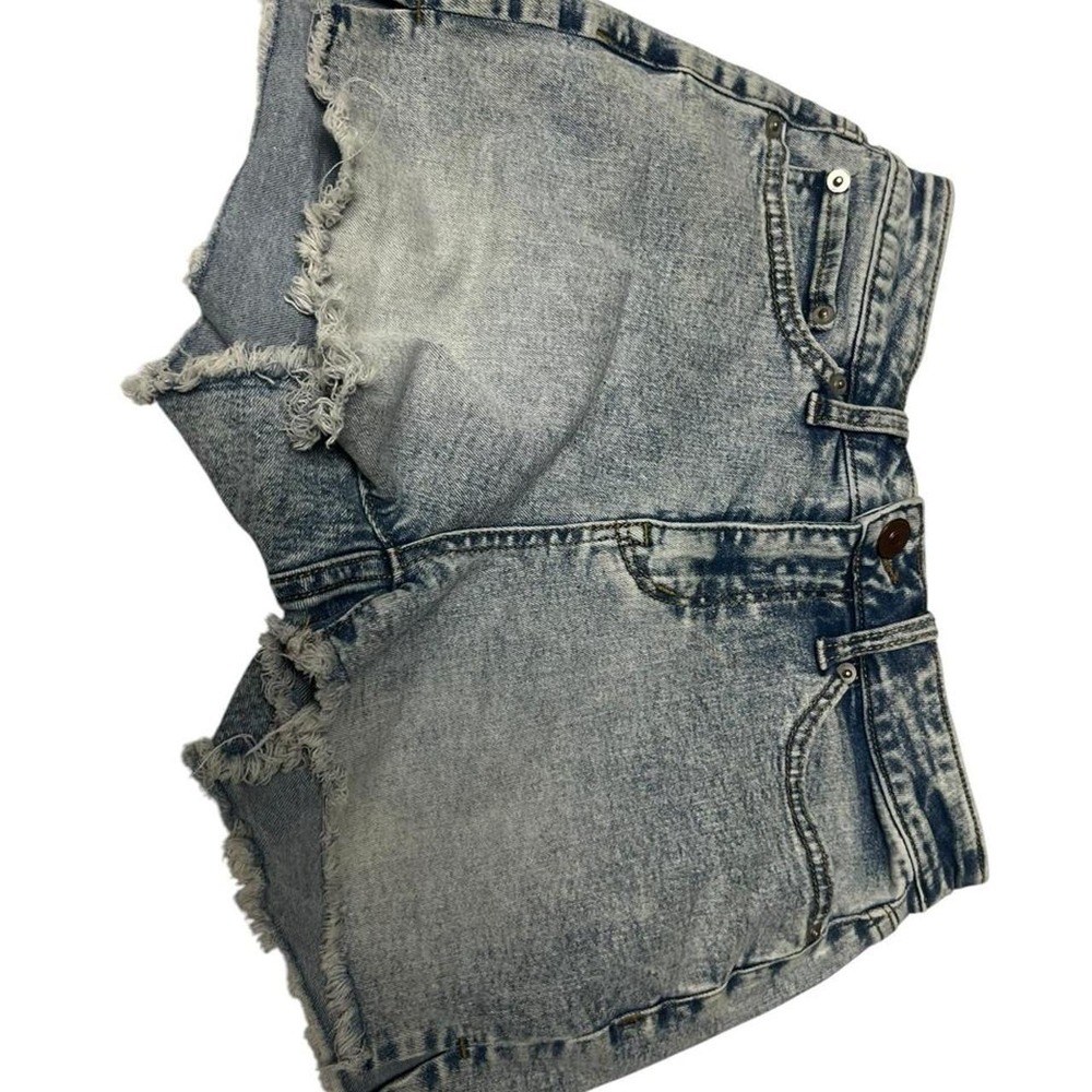 No Boundaries Womens Size 7 Distressed Denim Cutoff Shorts Raw Hem Medium
